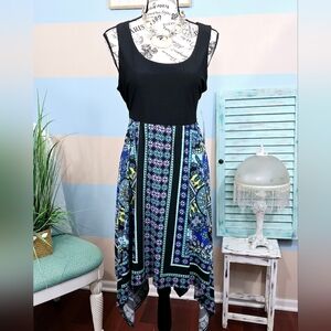 NWT NY Collection Sleeveless Handkerchief Dress
